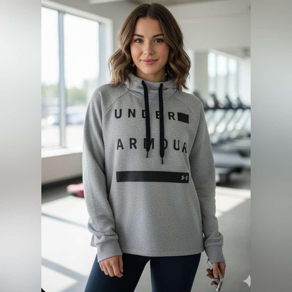 Under Armour Gray Hoodie with Black Accents